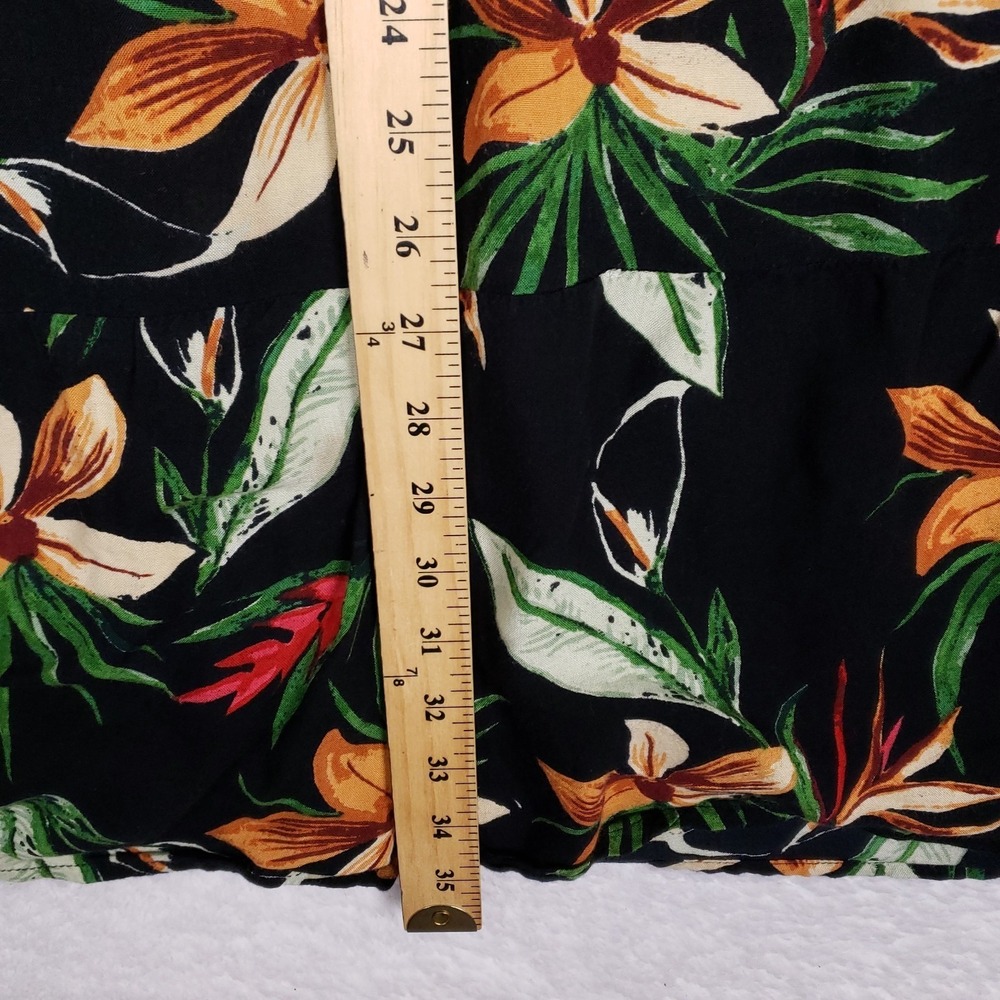 Purple Rain Sleeveless Button Dress 3X Black Tropical Core Resort Wear Boho Chic - Picture 7 of 11